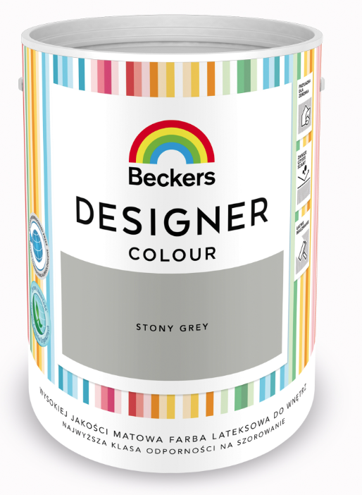 BECKERS DESIGNER COLOUR LATEKSOWA FARBA STONY GREY 2,5L