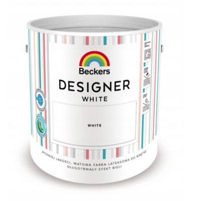 BECKERS DESIGNER WHITE - BIAŁA LATEKSOWA FARBA 5,0L