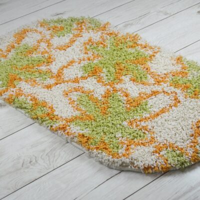 Dywan Owalny Shaggy BS119 Ivory / Green 1,6 x 2,2