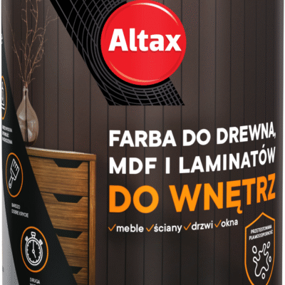 Farba Emalia Do Drewna MDF Laminatu Brąz Półmat 0,75L