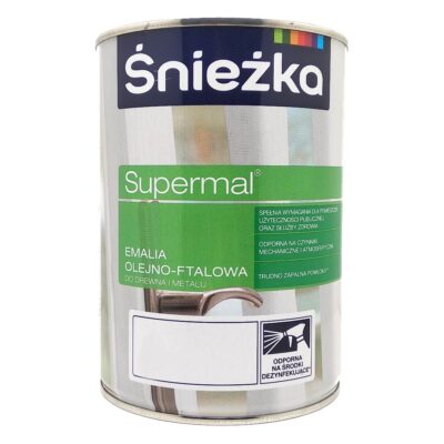 Śnieżka Emalia Ftalowa Supermal 0,8 L Popielaty Średni Mat